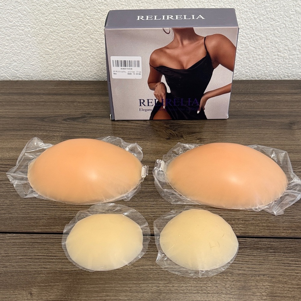 Women's Silicone Sticky Bra, Never Worn Nude